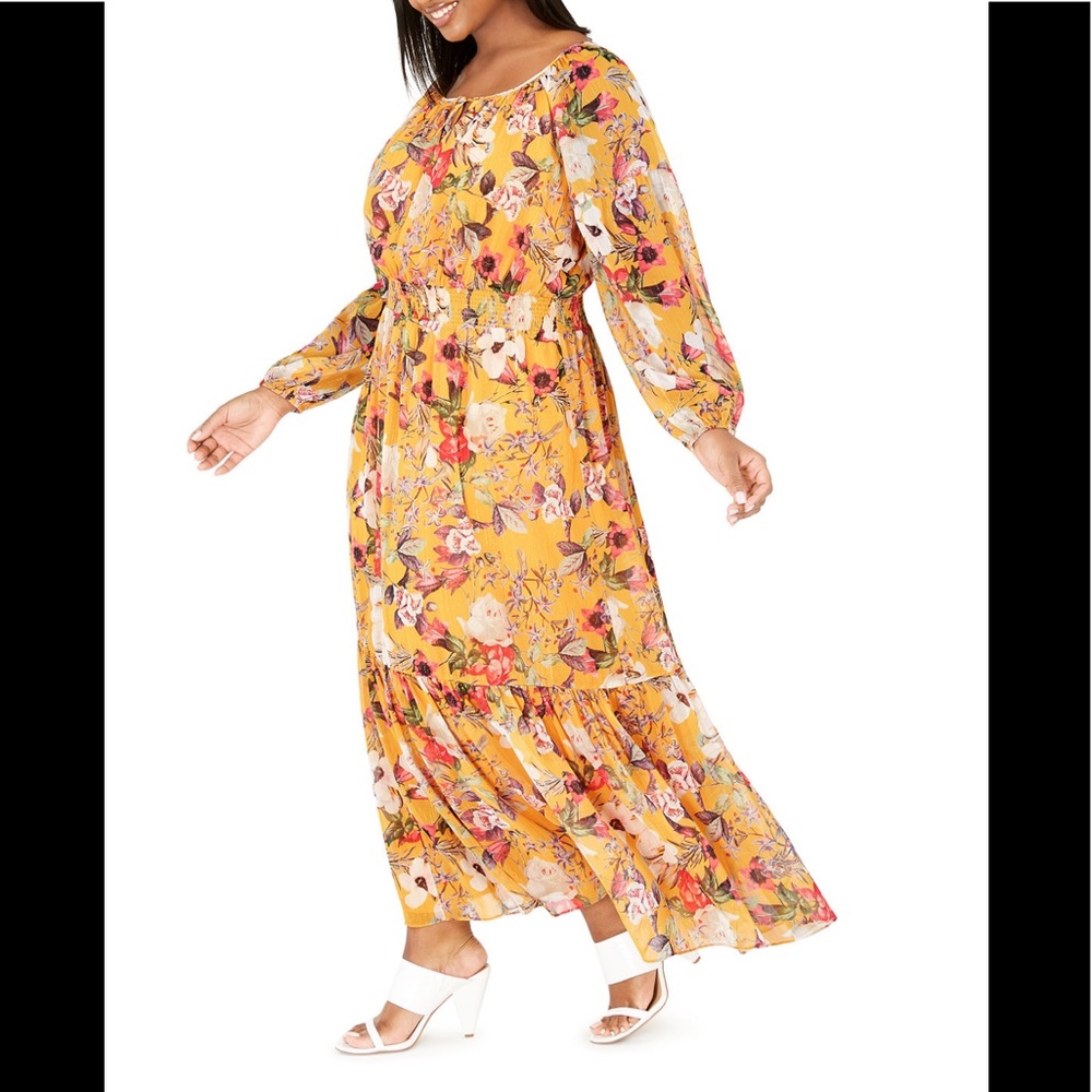 🆕Yellow 💛 INC Peasant Style Dress